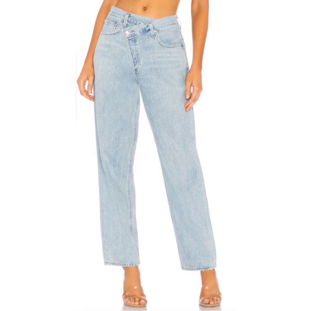 AGOLDE Criss Cross High-waisted Jeans in Suburbia - Size 26